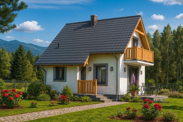 Projekt domu murowanego L-56 "DOM KRESOWA" - wizualizacja