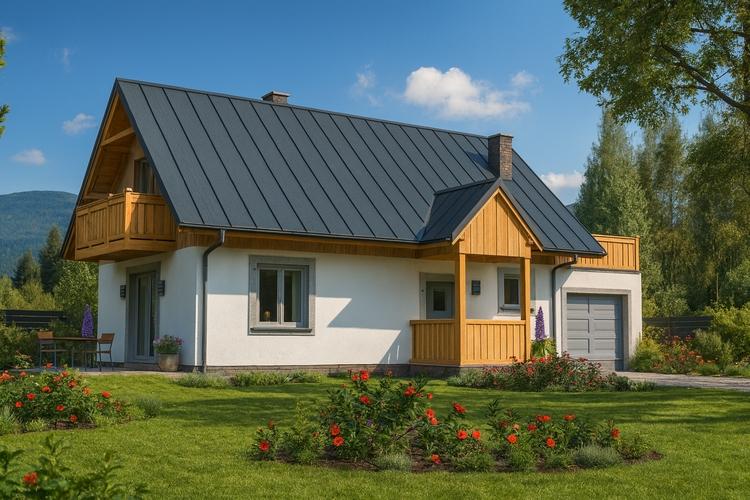 Projekt domu murowanego L-24 "DOM JAŁOWCOWA" - wizualizacja