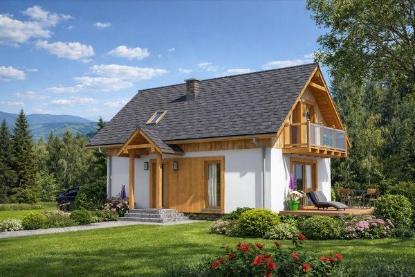 Projekt domu szkieletowego L-98 "DOM WILCZA" - wizualizacja