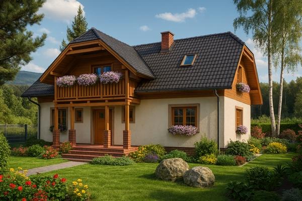 Projekt domu szkieletowego L-31 "DOM LITEWSKA" - wizualizacja